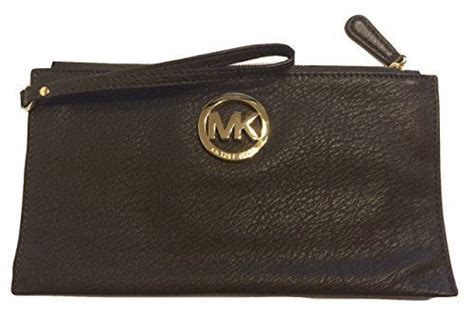 michael kors fulton lg zip clutch leather|Michael Kors shoulder bag.